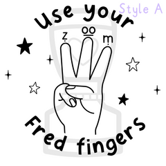 Encoding Stamp- Fred Fingers, sound fingers, phoneme fingers