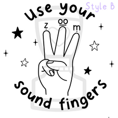 Encoding Stamp- Fred Fingers, sound fingers, phoneme fingers