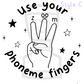 Encoding Stamp- Fred Fingers, sound fingers, phoneme fingers